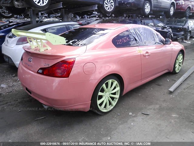 JNKCV64E78M105287 - 2008 INFINITI G37 JOURNEY/SPORT PINK photo 4