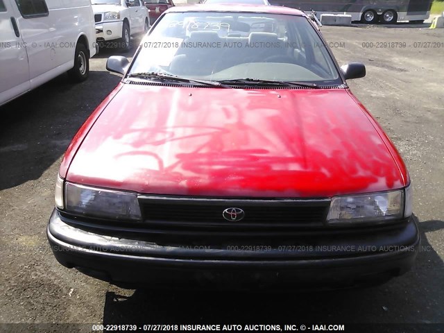 1NXAE94A2NZ270307 - 1992 TOYOTA COROLLA DLX RED photo 6