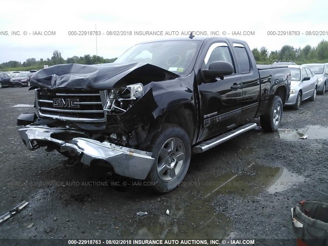 1GTR2VE7XCZ348408 - 2012 GMC SIERRA K1500 SLE BLACK photo 2