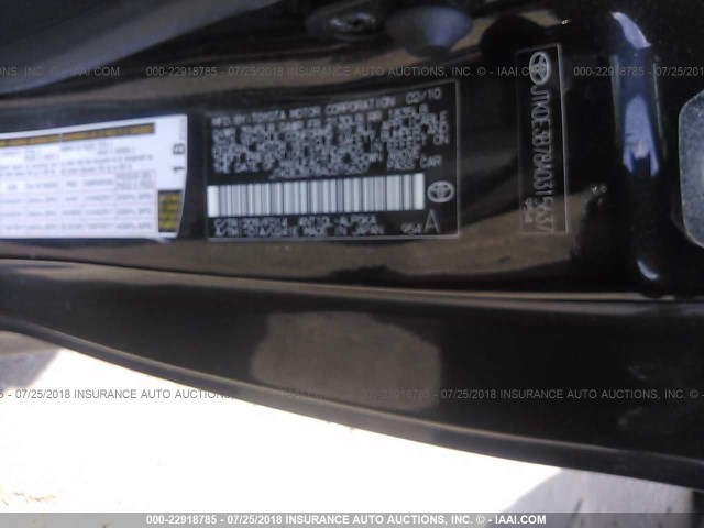 JTKDE3B78A0315637 - 2010 TOYOTA SCION TC 黑色 照片 9