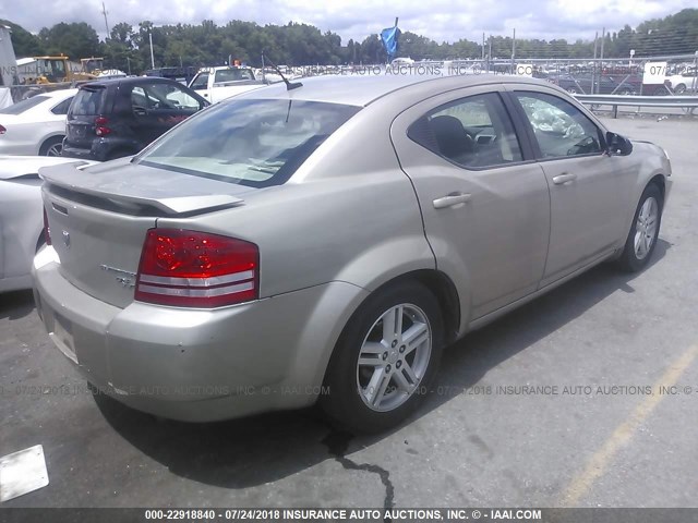 1B3LC56BX9N557297 - 2009 DODGE AVENGER SXT/R/T GOLD photo 4