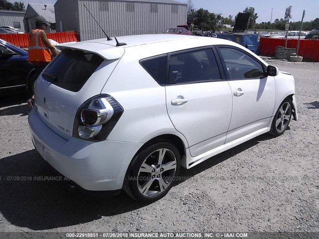 5Y2SR67089Z462127 - 2009 PONTIAC VIBE GT WHITE photo 4