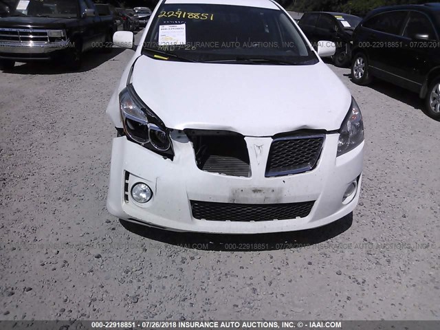 5Y2SR67089Z462127 - 2009 PONTIAC VIBE GT WHITE photo 6