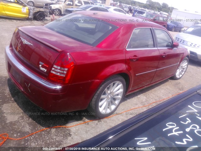 2C3KA63H87H895483 - 2007 CHRYSLER 300C RED photo 4