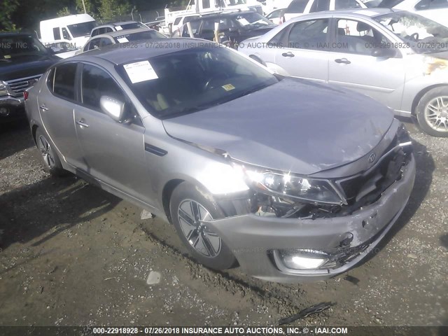 KNAGM4AD9C5030906 - 2012 KIA OPTIMA HYBRID SILVER photo 1