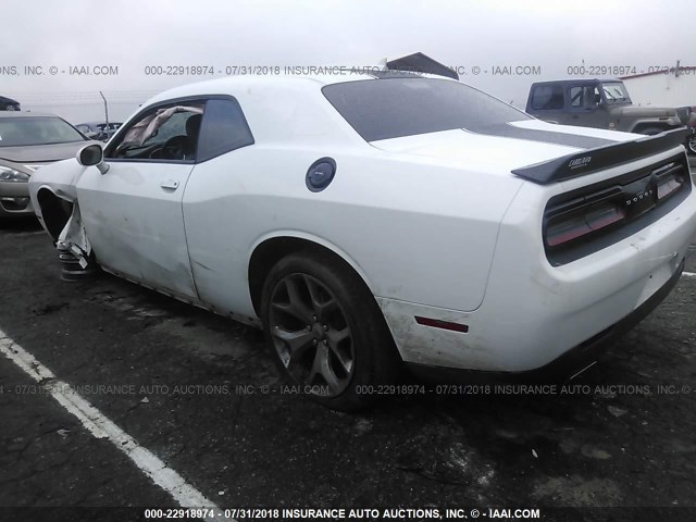 2C3CDZAG9HH554294 - 2017 DODGE CHALLENGER SXT WHITE photo 3