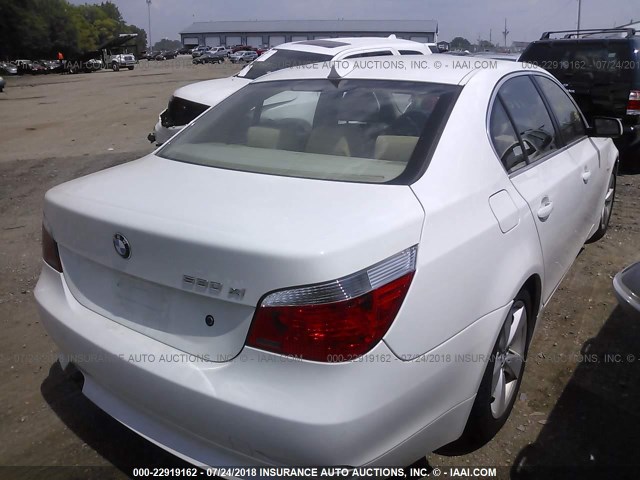 WBANF73556CU20037 - 2006 BMW 530 XI WHITE photo 4