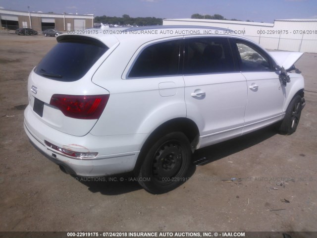 WA1LGAFE6DD011837 - 2013 AUDI Q7 PREMIUM PLUS WHITE photo 4