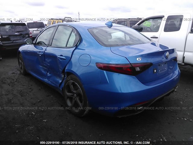 ZARFAEDN5H7558610 - 2017 ALFA ROMEO GIULIA Q4 蓝色 照片 3