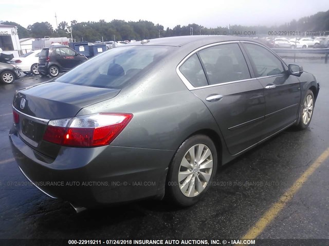 1HGCR2F87DA074027 - 2013 HONDA ACCORD EXL GRAY photo 4