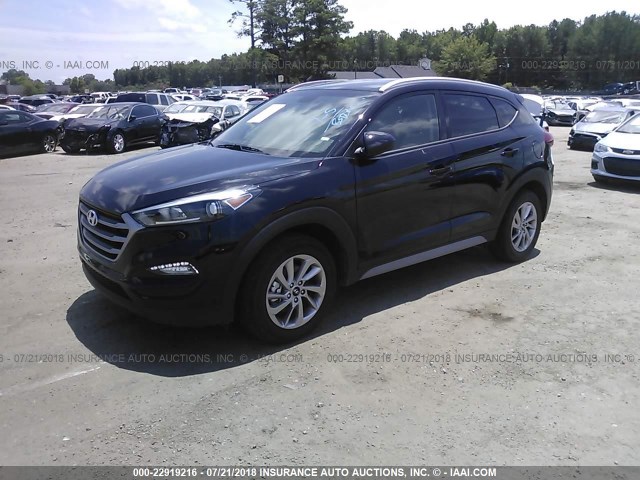 KM8J33A47JU706144 - 2018 HYUNDAI TUCSON BLACK photo 2