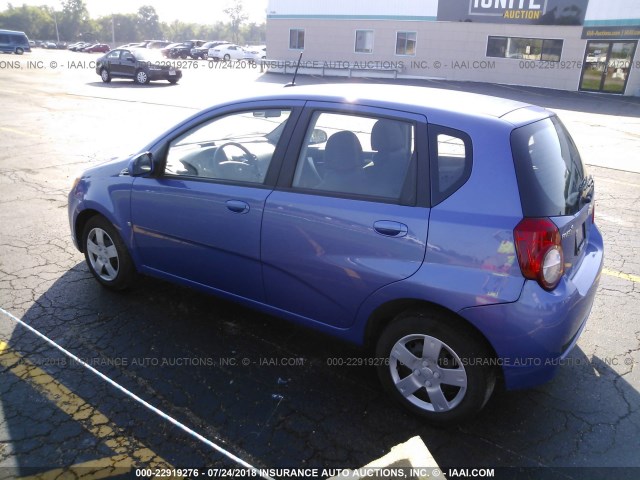 KL1TD66E29B314054 - 2009 CHEVROLET AVEO LS/LT 蓝色 照片 3