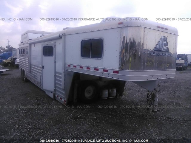 5MKWG3127C0012694 - 2012 ELITE HORSE TRAILER  WHITE photo 1