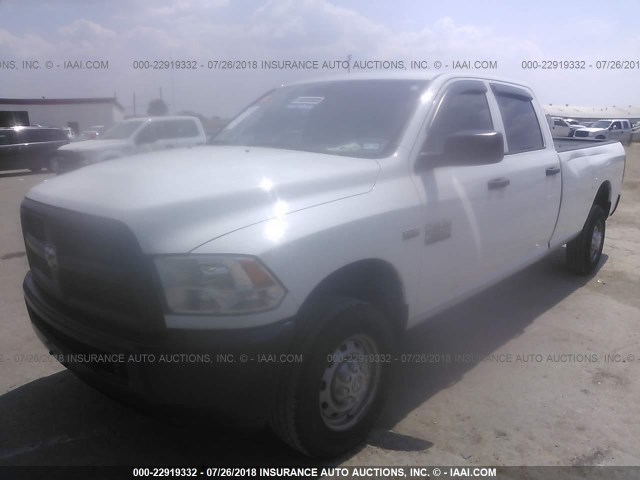 3C6TR5HT8DG593954 - 2013 RAM 2500 ST WHITE photo 2