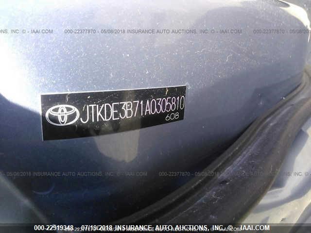 JTKDE3B71A0305810 - 2010 TOYOTA SCION TC 浅蓝色 照片 9