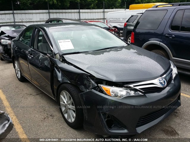 4T1BD1FK5CU044435 - 2012 TOYOTA CAMRY HYBRID/LE/XLE GRAY photo 1