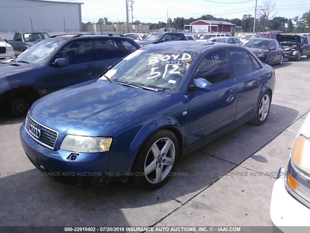 WAUJC68EX4A060797 - 2004 AUDI A4 1.8T BLUE photo 2