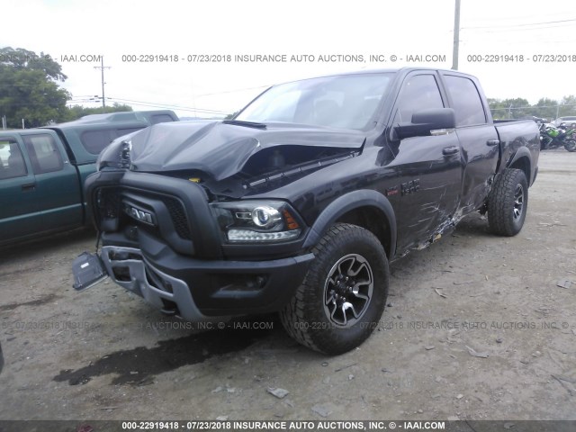 1C6RR7YTXGS210874 - 2016 RAM 1500 REBEL შავი ფოტო 2