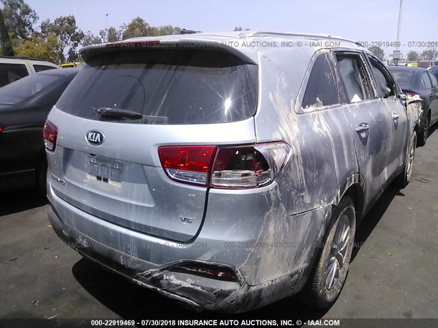 5XYPGDA5XJG350825 - 2018 KIA SORENTO LX/L SILVER photo 4