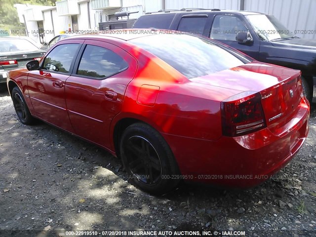 2B3KA53H27H654476 - 2007 DODGE CHARGER R/T RED photo 3