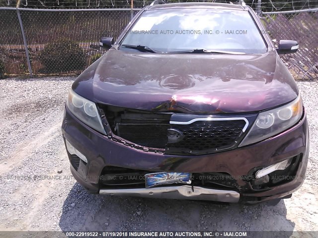 5XYKW4A2XBG129875 - 2011 KIA SORENTO SX PURPLE photo 6