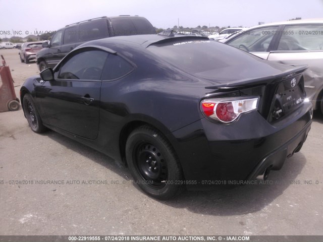 JF1ZNAA12D2724486 - 2013 TOYOTA SCION FR-S BLACK photo 3