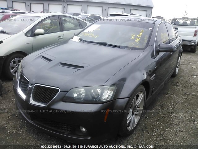 6G2ER57728L130956 - 2008 PONTIAC G8 GRAY photo 2