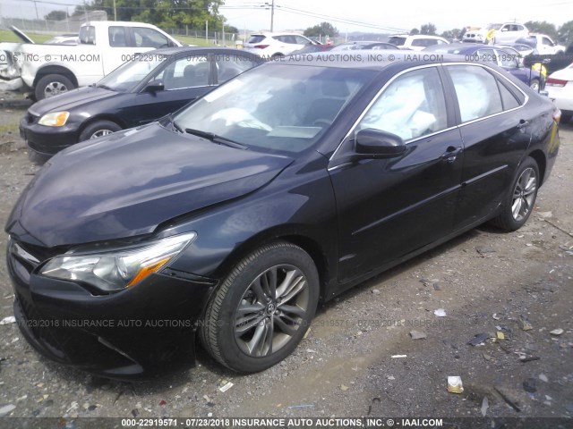 4T1BF1FK9GU127480 - 2016 TOYOTA CAMRY LE/XLE/SE/XSE BLACK photo 2