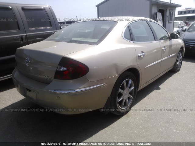 2G4WE567251292321 - 2005 BUICK LACROSSE CXS TAN photo 4