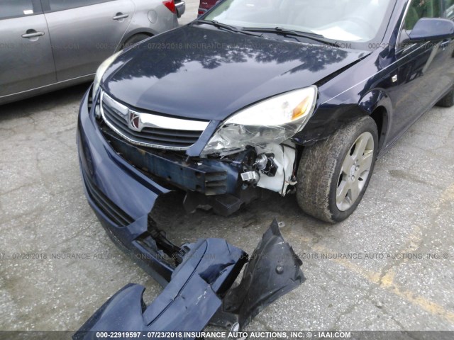 1G8ZS57B39F172078 - 2009 SATURN AURA XE BLUE photo 6