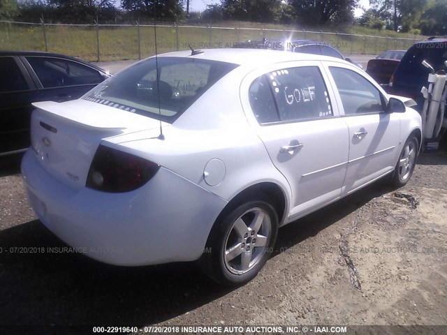 1G1AZ58F777219967 - 2007 CHEVROLET COBALT LTZ WHITE photo 4