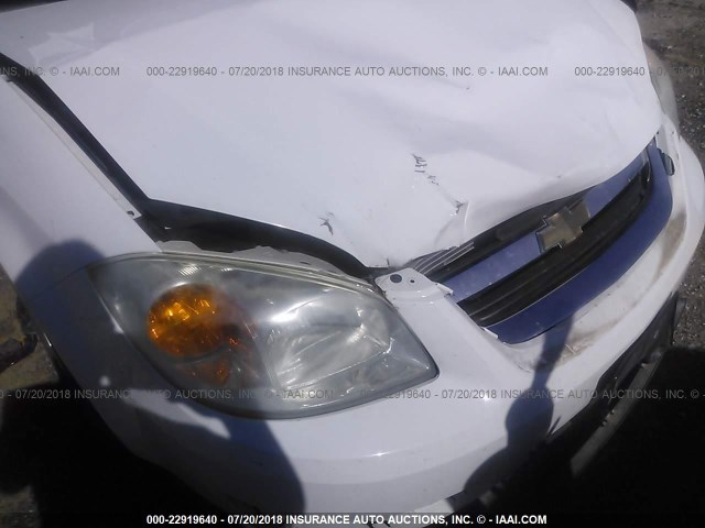 1G1AZ58F777219967 - 2007 CHEVROLET COBALT LTZ WHITE photo 6