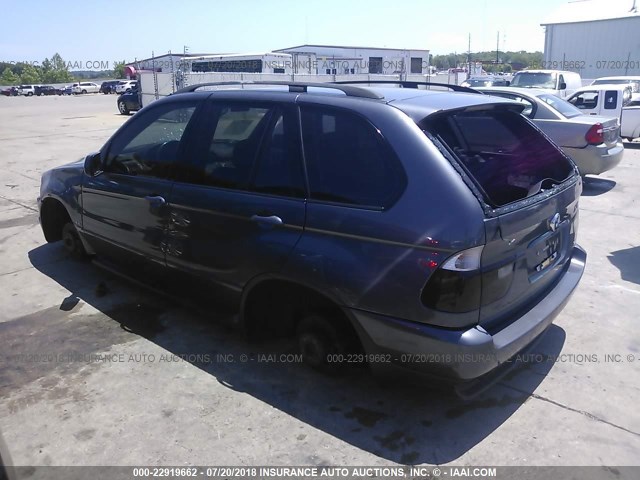 5UXFB33573LH43174 - 2003 BMW X5 4.4I GRAY photo 3