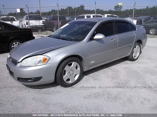 2G1WD58C089136892 - 2008 CHEVROLET IMPALA SUPER SPORT SILVER photo 2