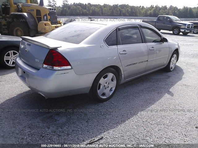 2G1WD58C089136892 - 2008 CHEVROLET IMPALA SUPER SPORT SILVER photo 4