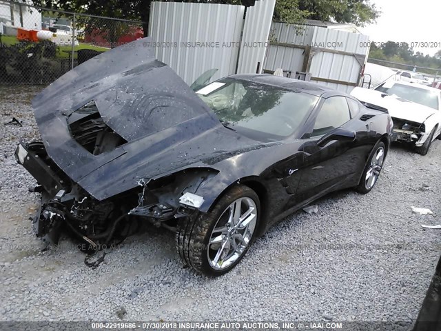 1G1YB2D72G5106911 - 2016 CHEVROLET CORVETTE STINGRAY/1LT BLACK photo 2