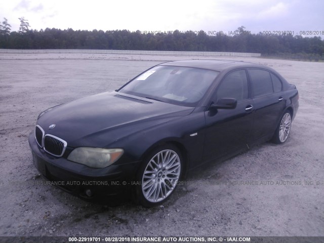 WBAHN83517DT74935 - 2007 BMW 750 BLACK photo 2