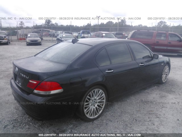 WBAHN83517DT74935 - 2007 BMW 750 BLACK photo 4