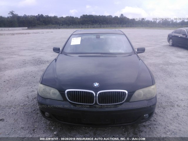 WBAHN83517DT74935 - 2007 BMW 750 BLACK photo 6