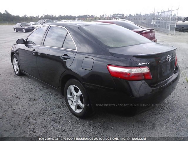 4T1BE46K17U513105 - 2007 TOYOTA CAMRY NEW GENERAT CE/LE/XLE/SE BLACK photo 3