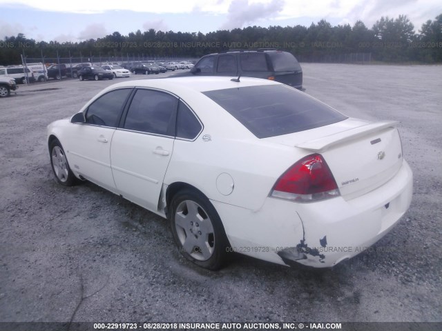 2G1WD58C079129391 - 2007 CHEVROLET IMPALA SUPER SPORT WHITE photo 3