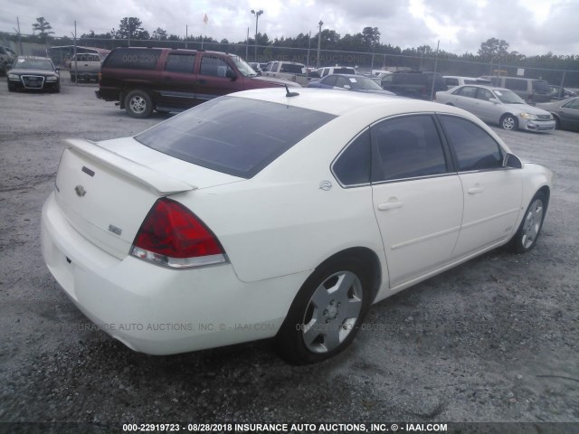 2G1WD58C079129391 - 2007 CHEVROLET IMPALA SUPER SPORT WHITE photo 4