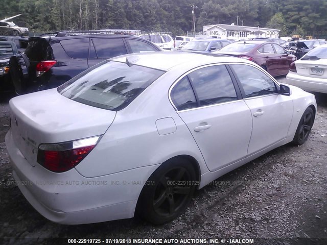 WBANB33535CN64768 - 2005 BMW 545 I WHITE photo 4