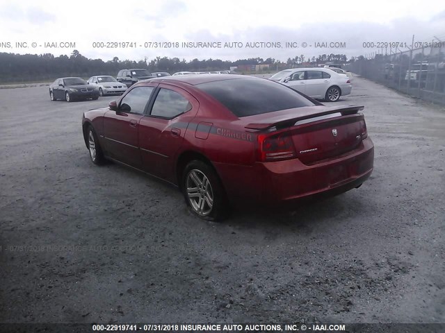 2B3KA53H96H353797 - 2006 DODGE CHARGER R/T RED photo 3