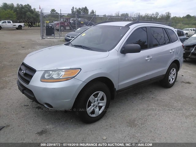 5NMSG13D59H319738 - 2009 HYUNDAI SANTA FE GLS SILVER photo 2