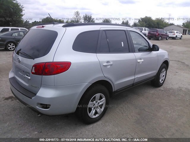 5NMSG13D59H319738 - 2009 HYUNDAI SANTA FE GLS SILVER photo 4