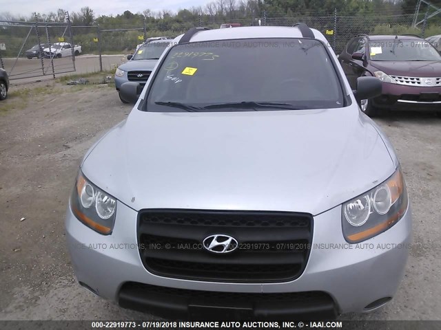 5NMSG13D59H319738 - 2009 HYUNDAI SANTA FE GLS SILVER photo 6