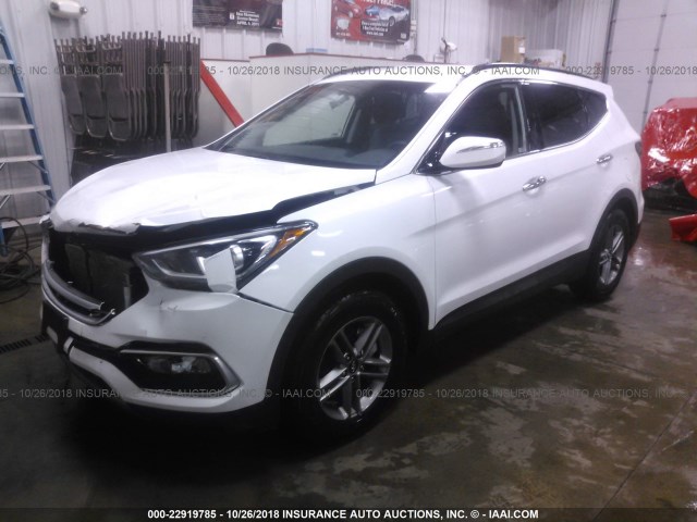 5NMZUDLB0JH097329 - 2018 HYUNDAI SANTA FE SPORT  WHITE photo 2