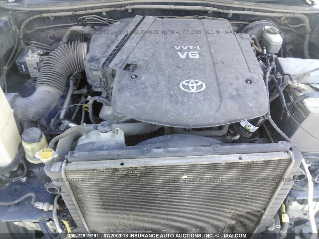 5TELU42N58Z484860 - 2008 TOYOTA TACOMA DOUBLE CAB ლურჯი ფოტო 10