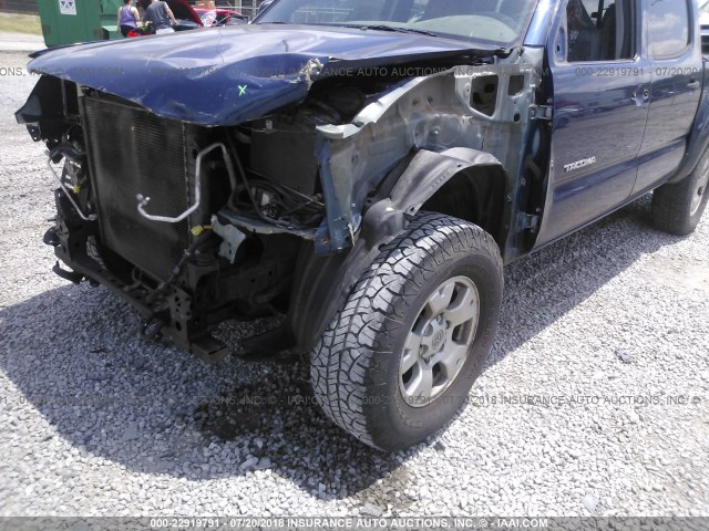 5TELU42N58Z484860 - 2008 TOYOTA TACOMA DOUBLE CAB ლურჯი ფოტო 6